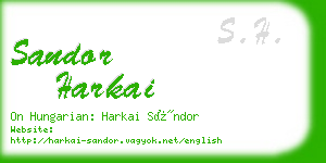 sandor harkai business card